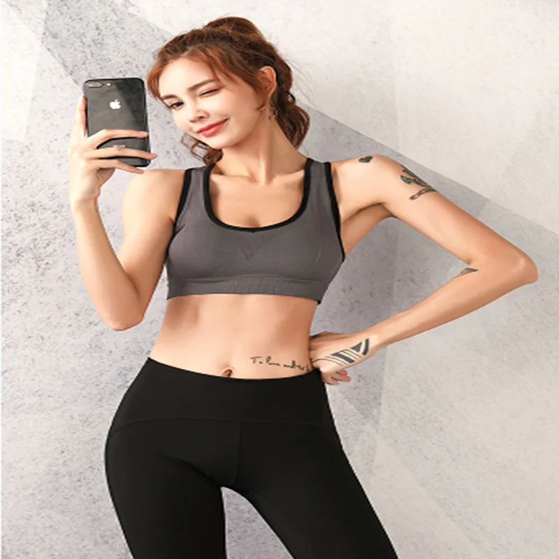 2020 Shockproof vest Dports Underwear Seamless Bra
