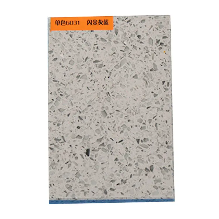 Cheap Wholesale Custom Specifications Kitchen Countertop Polished Sparkle Dark Brown Quartz Stone