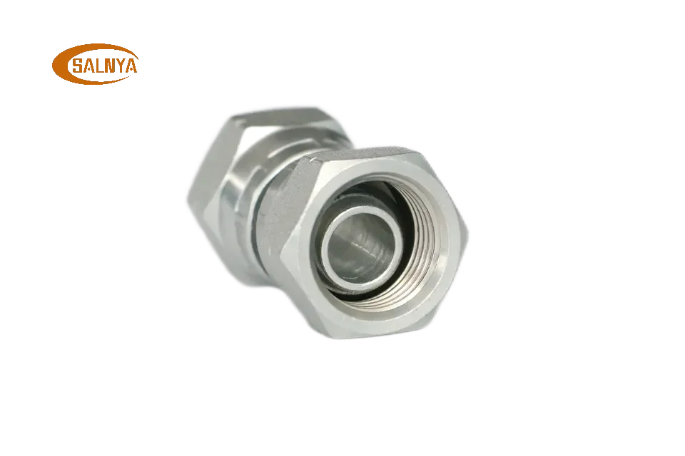 carbon steel bsp female 60 degree cone british thread crimp bspp fittings Hydraulic Adapter Hose End Fittings 3B