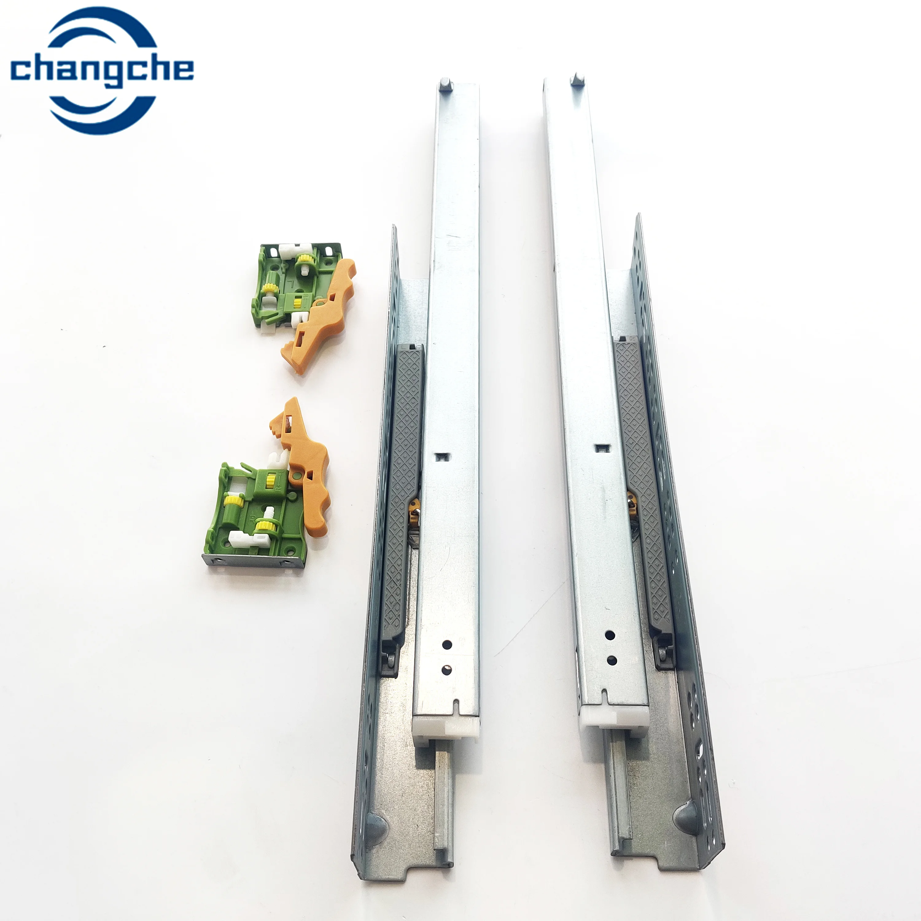 Two-Section Bottom Installation Hidden Soft-Close Drawer Slides