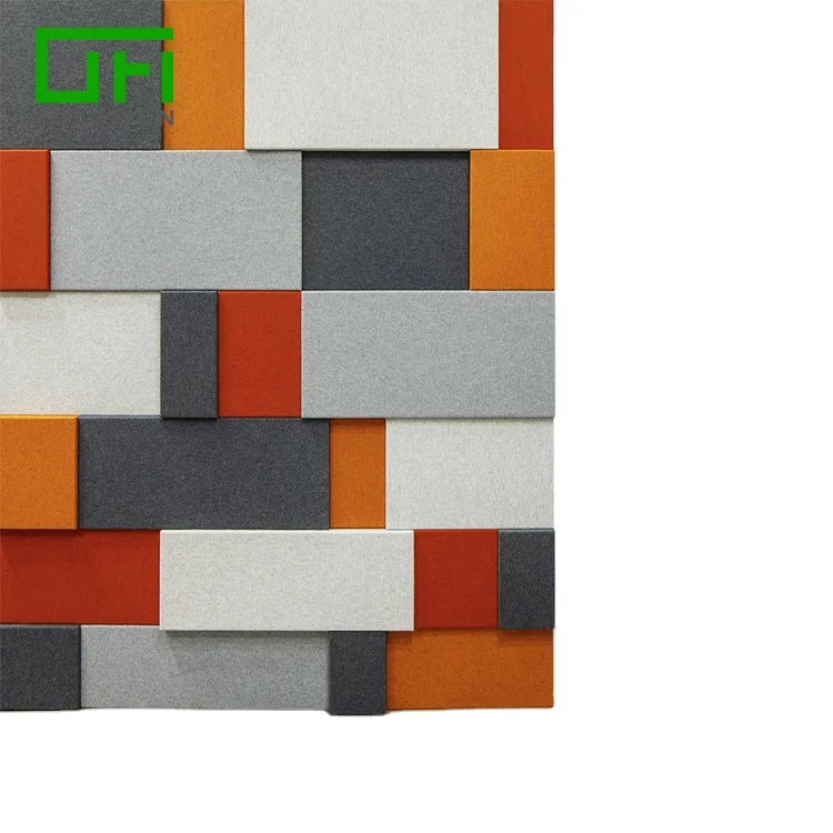 eco-friendly Sound Dampening PET Felt Acoustic Panels Fireproof Sound Proof Polyester Fiber Acoustic Board Panels