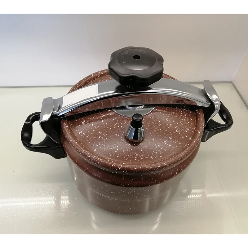France Style Pressure Cooker With Marble Coating , Pressure Cooker Aluminium Alloy