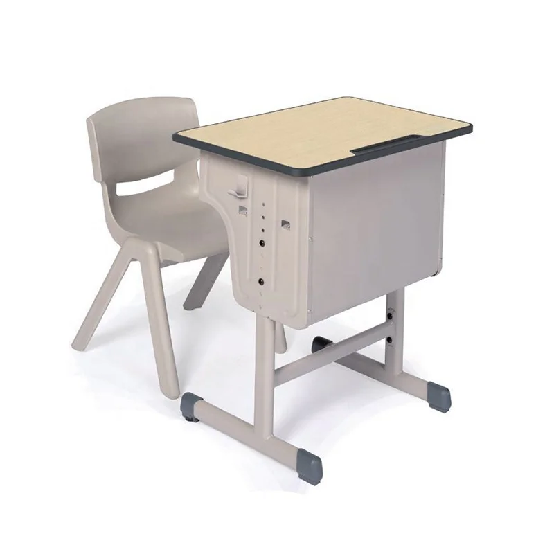 High quality school classroom furniture folding student study table and chair  with storage