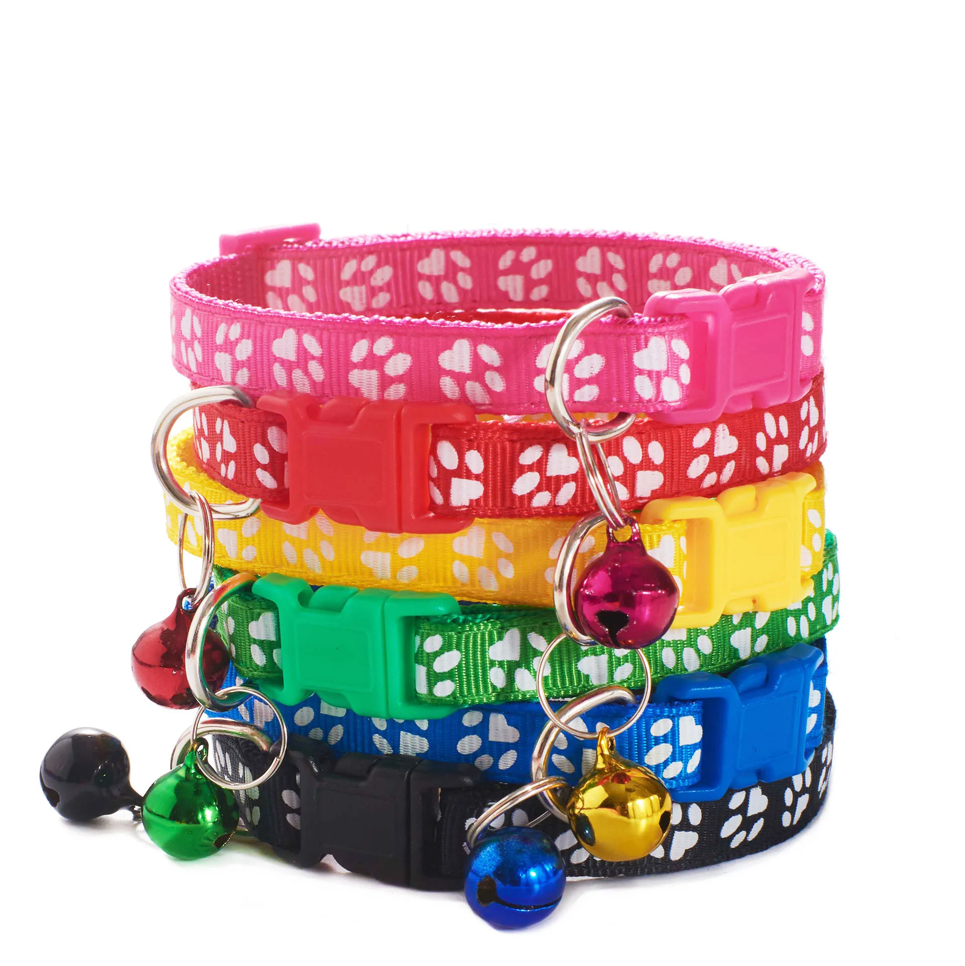 1.0 cm dog footprint patch cloth bell collar cat collar hot style a large number of spot factory stores