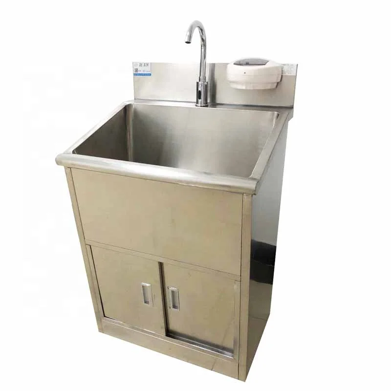 High quality Stainless Steel Foot operating theatre Sink With Sensor Medical Hospital Scrub Sink