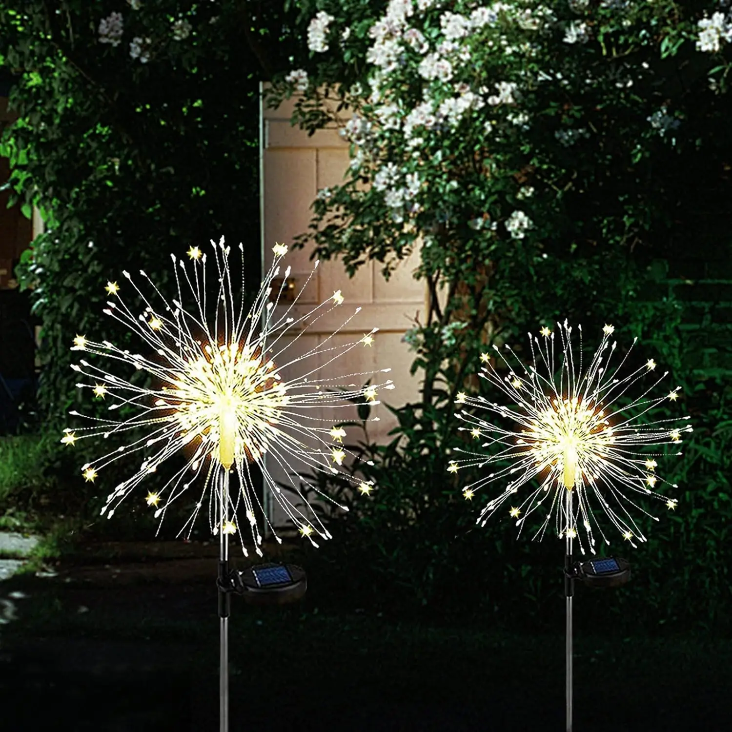 New Product 2024 Solar Fireworks Light Outdoor Garden Ornaments Patio Yard Christmas Decoration LED Solar Firework Lights