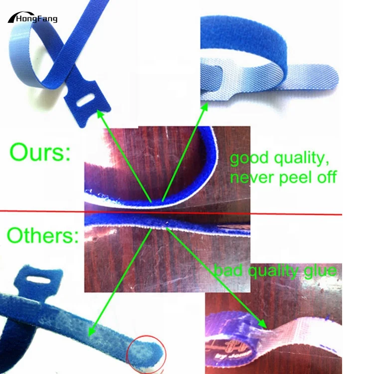 Multiple Colors Reusable Carry Hook Loop Cable Tie Wraps