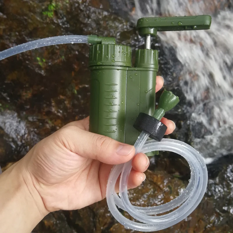 Portable Water Filter Survival,4-Layer Filtration Provide Better Tasting,Reusable Water Purification System for Outdoor Travel
