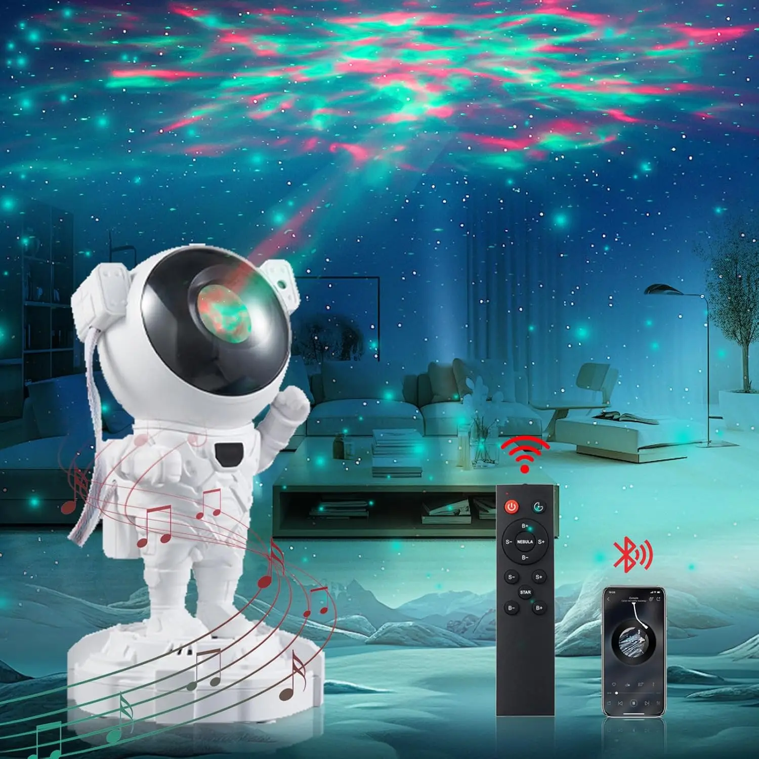 Factory Direct Sale Astronaut Galaxy Projector Spaceman Projection Lamp Astronaut Projector Night Light Lamp with Remote Control