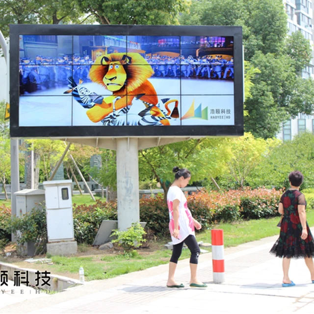 
outdoor LCD video wall digital signage kiosk with perfect display effect better than LED screen monitor 