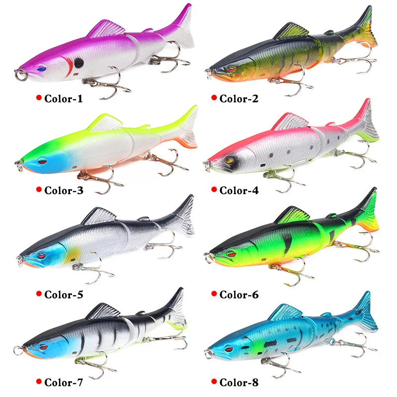130mm 18.5g 3 Sections  jointed  Fishing Lures Artificial Hard Bait Fishing Bass Trolling Pike Carp Fishing Tools Lure