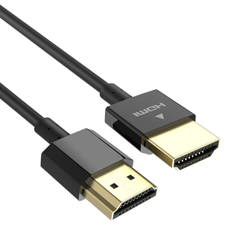 VCOM Black Thin HDMI Cable 1M 1.5M 2M Short Ultra Slim Gold-Plated 8K 2.1V 1080P HDMI Male To Male Cable