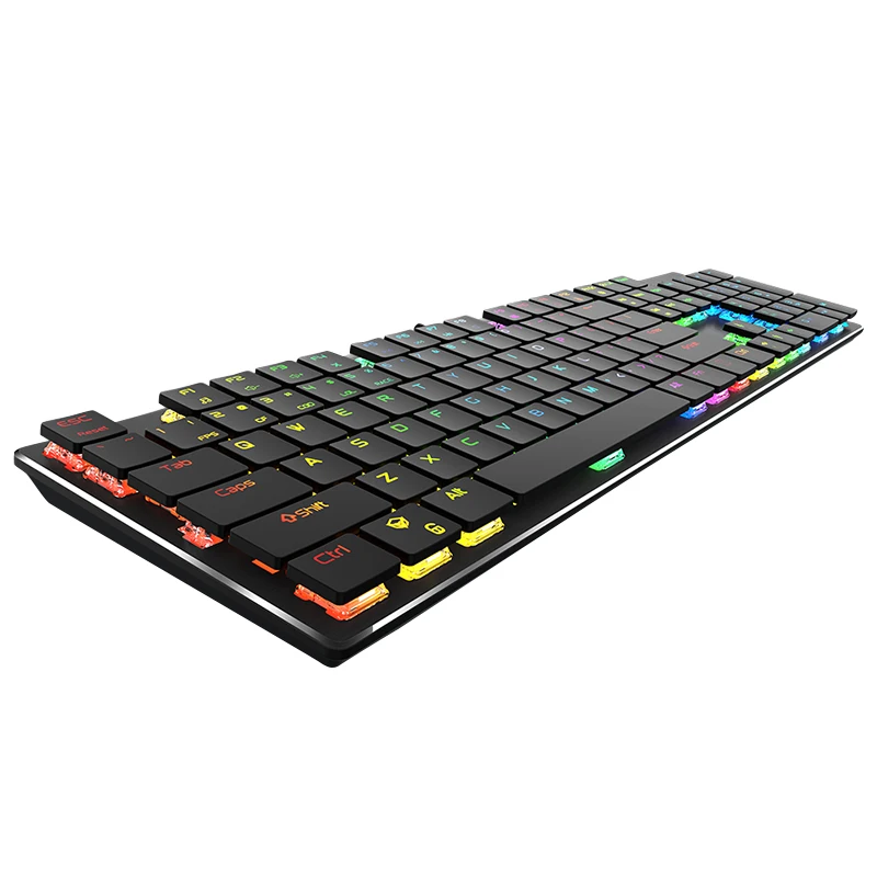 Computer 104 Keys Colorful RGB LED Backlit Gaming Mechanical Keyboard For Sale