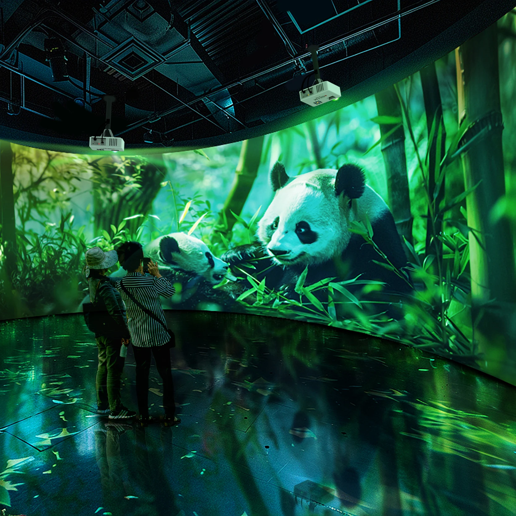 Immersive room projection,360-degree projection,can be customized,for gallery.