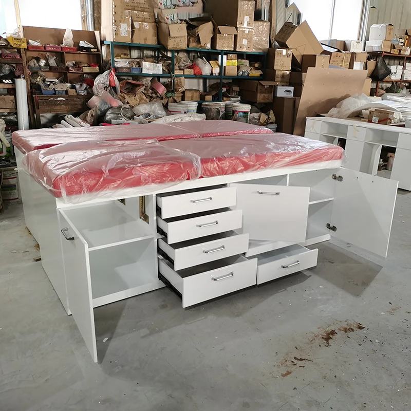 Leisure massage bed with multiple lockers large storage space customizable