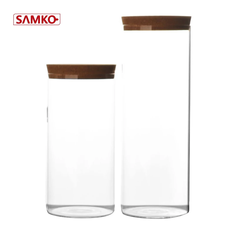 460ml air tight glass storage jars storage glass cork jar 460ml