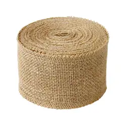 HL521011 Wholesale Ribbon Bordado Para Burlap Linen Ribbon For Flowers Decor Christmas Gift Wrapping Tree