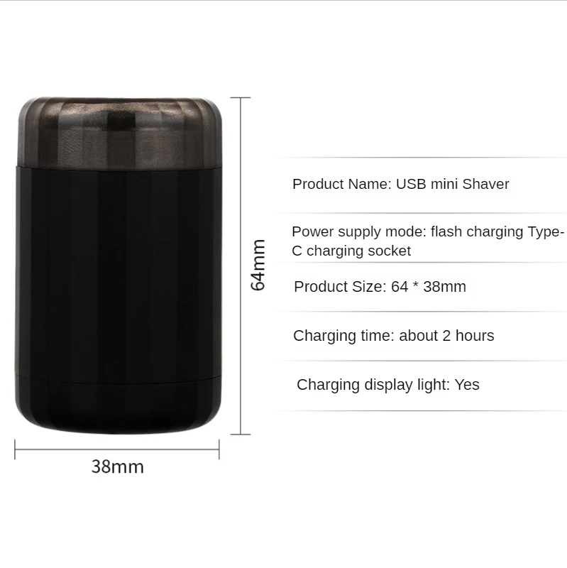 Hotel Use Mini Portable Saftey Waterproof Travel Electric Shaver Razor For Men