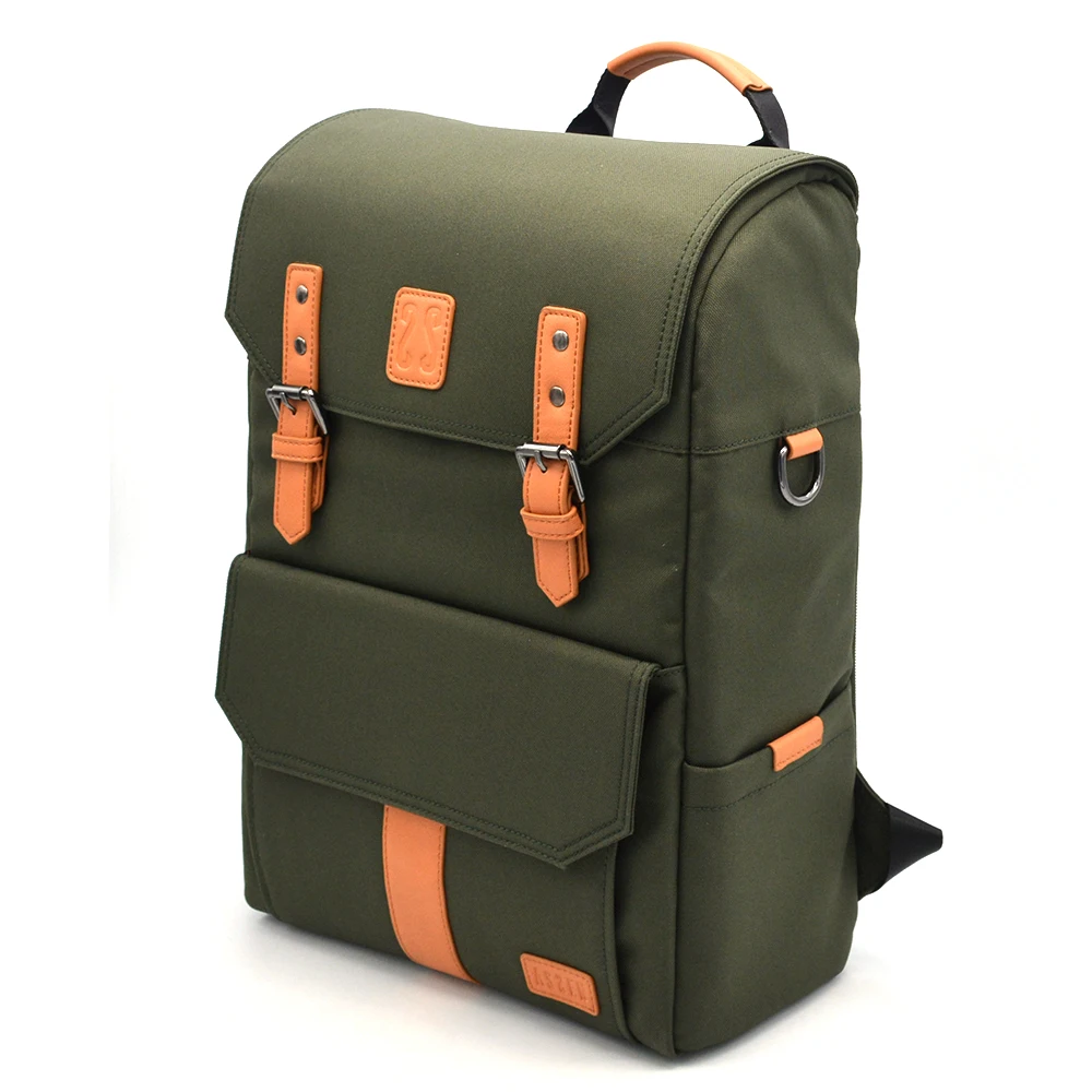 professional Outdoor custom Shockproof Waterproof Multi Functional Large Leather Dslr Camera video Backpack bag Rucksack