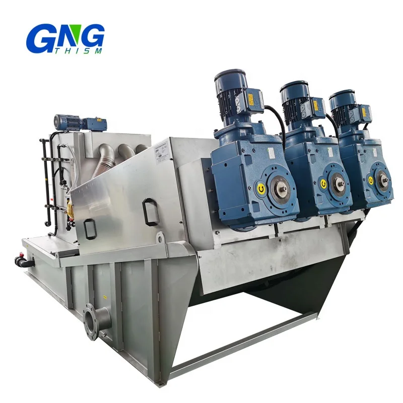 The screw sludge dewatering machine