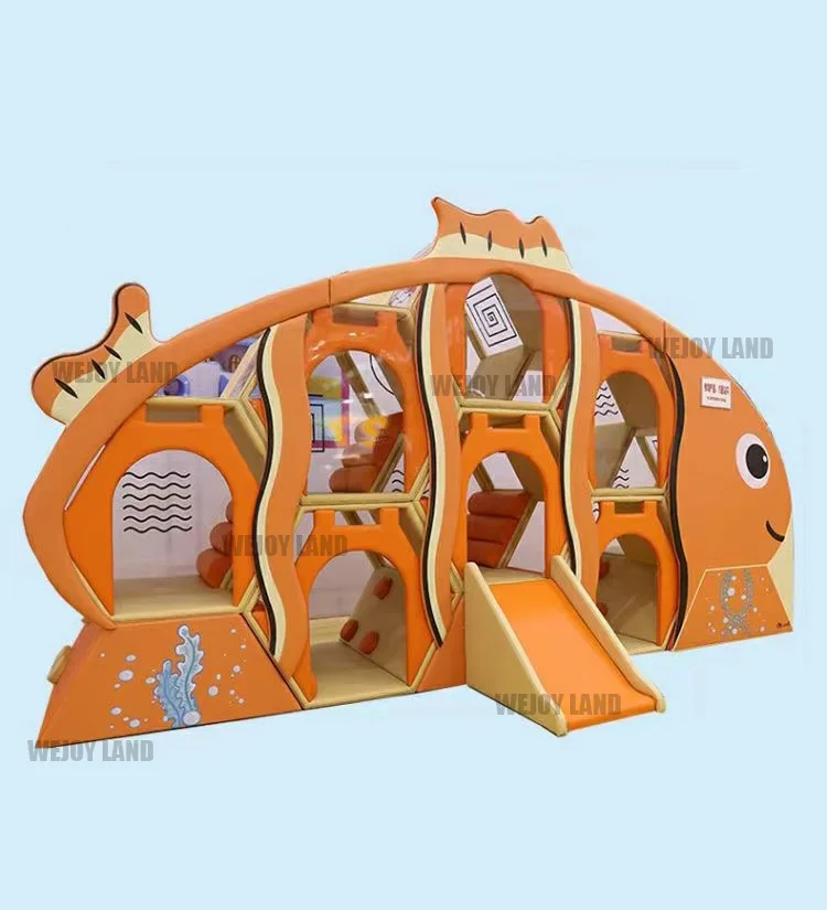 Daycare Center combination slide honeycomb soft indoor playground equipment sensory climbing physical training set