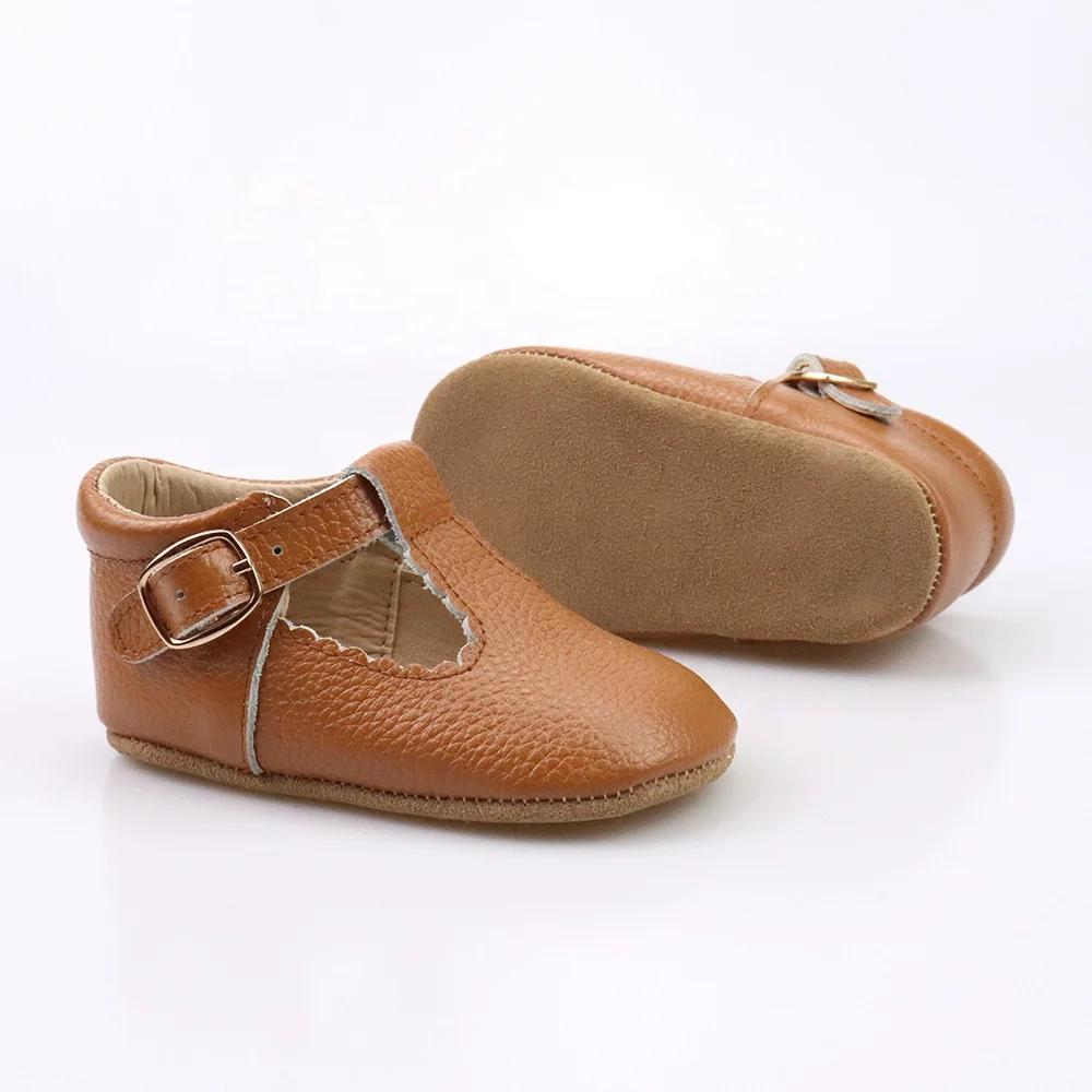 Smile Baby Soft Suede Leather  Girl Mary Jane Princess Genuine Leather 100%   Cow Leather Newborn Baby Shoes