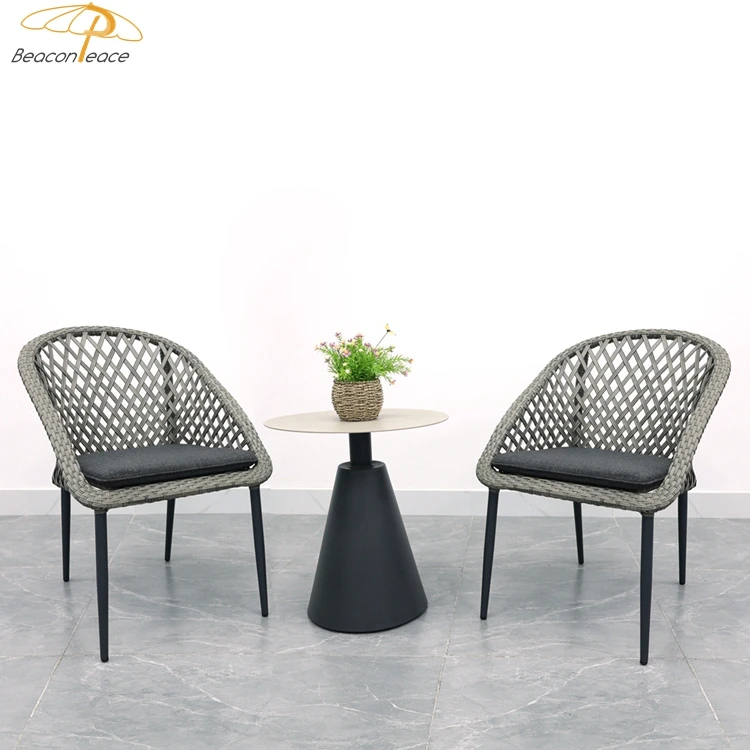 Outdoor coffee patio balcony bistro sets small spaces nordic style 3 piece bistro set of chairs and table