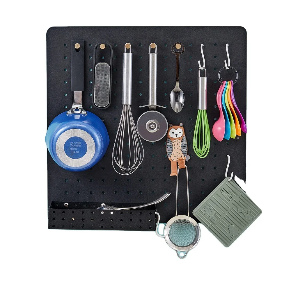 Metal Pegboard Organizer Standing Desk Clamp-On Workstation Accessories Privacy Panel Holder Rack Office Gaming Table Storage