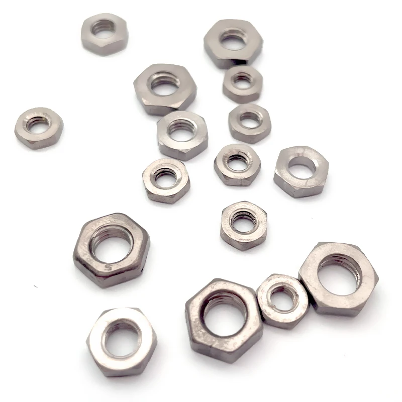 Titanium Nut Thin M3 M4 M5 M6 M8 M10 M12 M16 M20 Hex Thin Nut Din439 Hexagon Thin Nuts