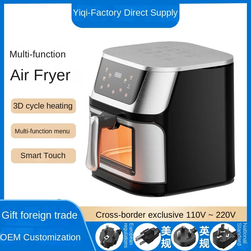 2024 New OEM Air Fryer 10L Best Hot Frying Rack without Oil as Seen as Air Fryer Ovens with Colorful Menu Display