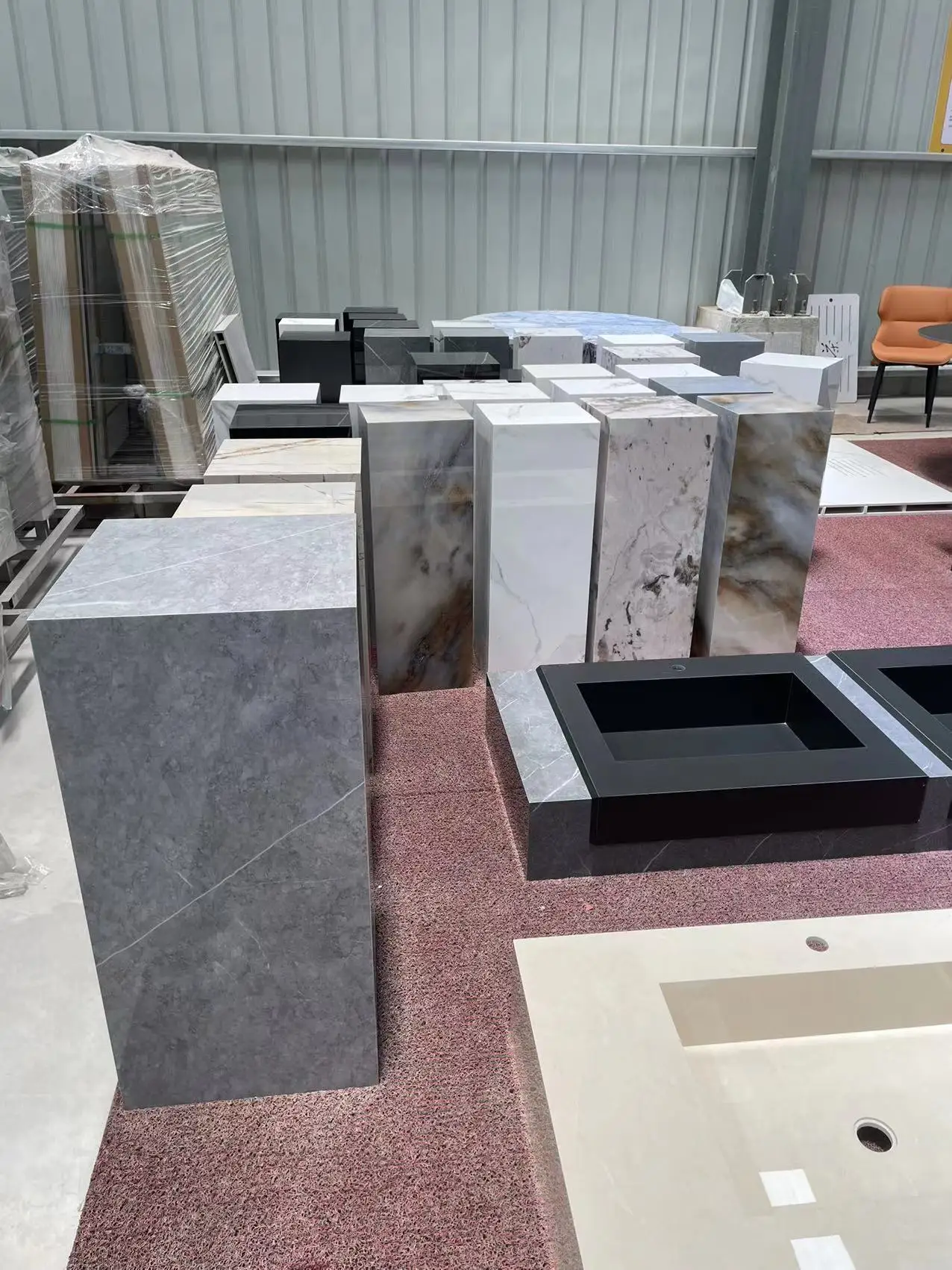 Marble plinths natural stone base and sintered stone plinths base for home decoration