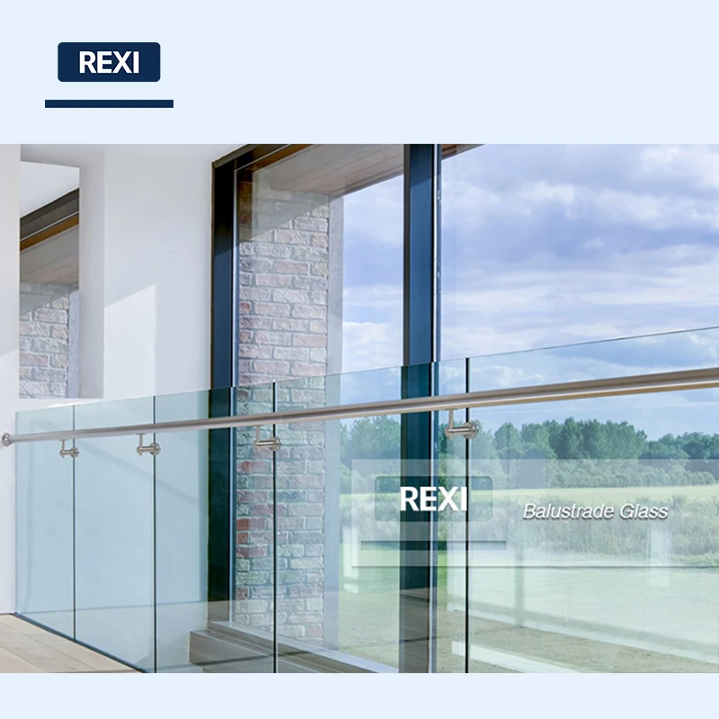 High quality modern terrace railing design glass balustrade frameless railing balcony with glass