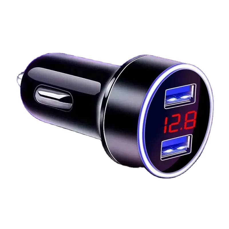 Car Chargers 2 Ports Fast Charging Foriphone 15 11 xiaomi 10 Samsung Huawei  Universal Aluminum Dual USB Car-charger Adapter