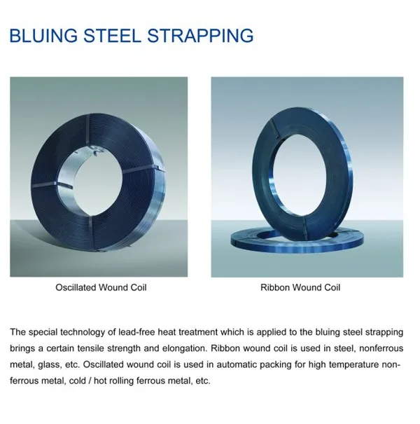 Bluing and waxed steel strapping /banding strapping