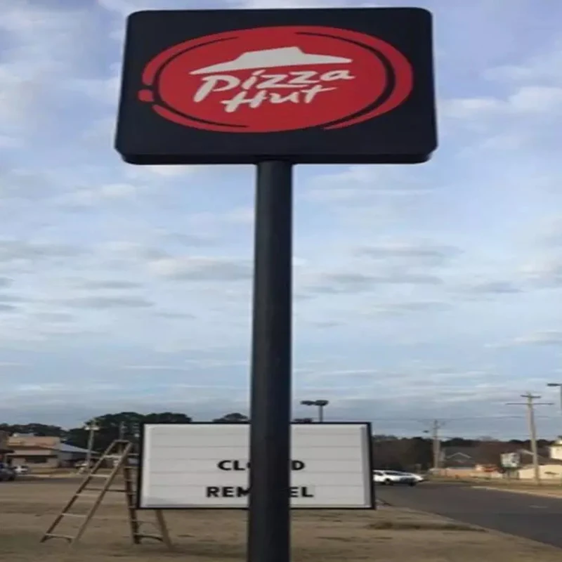 Custom LED Signage Outdoor Large LED Letter Electronic Signs Stainless Steel Outdoor Pylon Signs Totem Signs