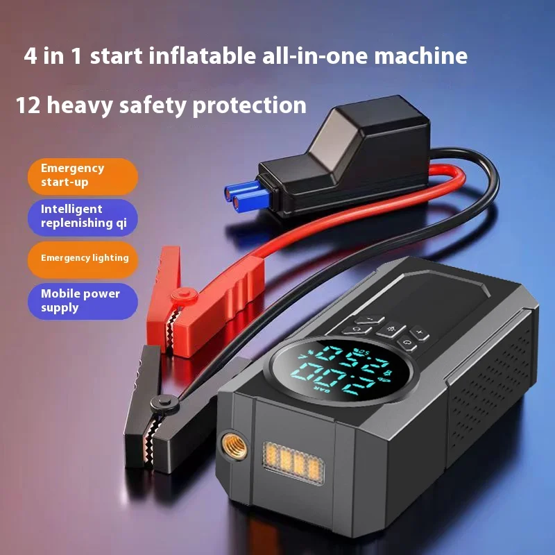 High Quality Portable Air Pump LED Digital Display Tire Compressor with Tire Pressure Monitor Wholesale Digital Tire Inflator