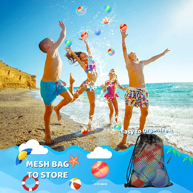 Soppycid Magnetic Magic Reusable Silicone Splash Water Balloons Balls Bomb Self Sealing Water Balls Bombs For Games