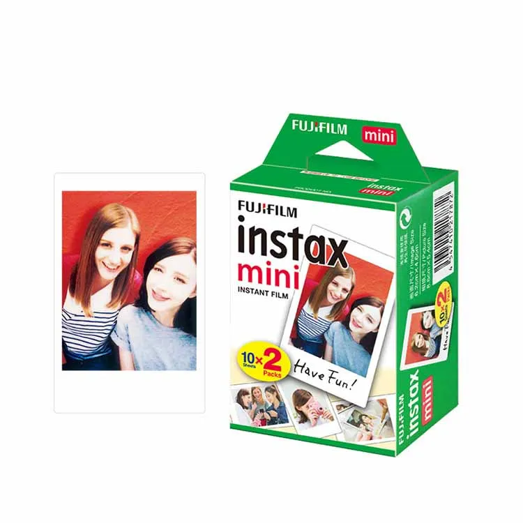 Fujifilm Instant Film Mini Camera 20 Sheets Film for Instax Case Black Cover White Blue Fashionable Customized Logo Style Pack