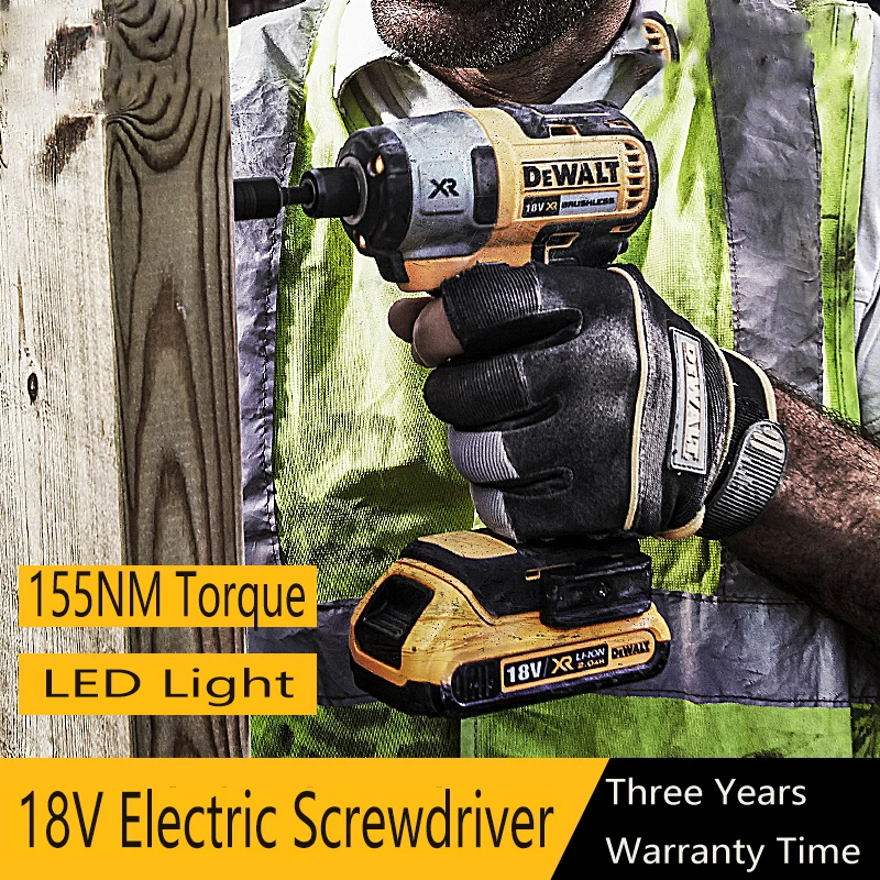 
18V brushless lithium impact starter large torque electric screwdriver electric screwdriver DCF885/886 