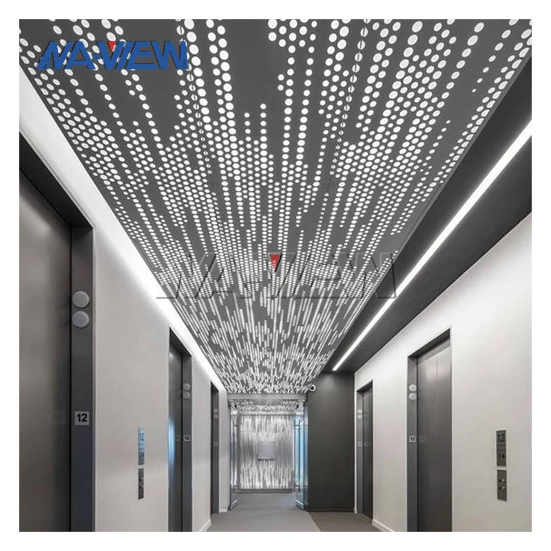 Artistic Metal Ceiling Tiles Decorative Aluminum Perforated Panel for Indoor/Outdoor Home Hotel Moisture-Proof