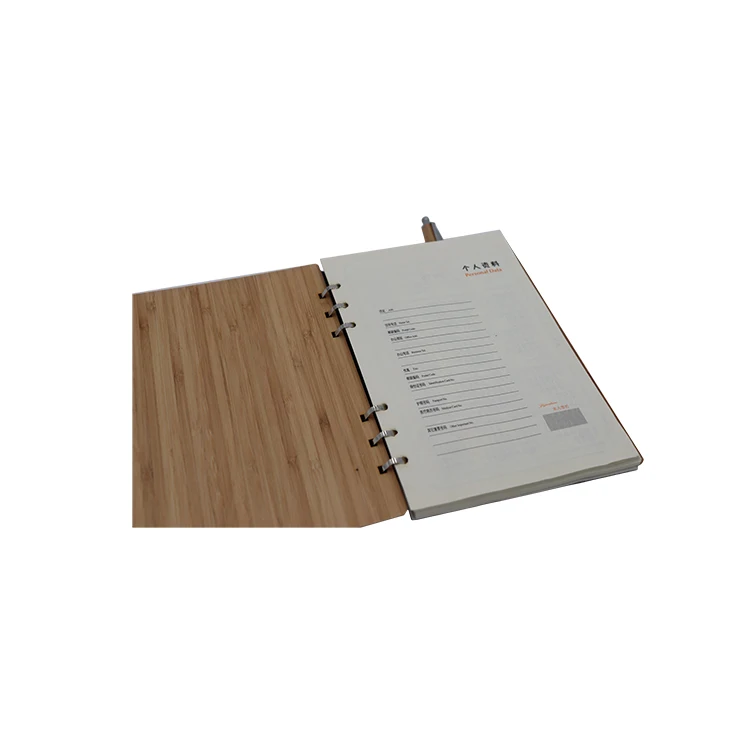 Eco friendly bamboo note book for wedding