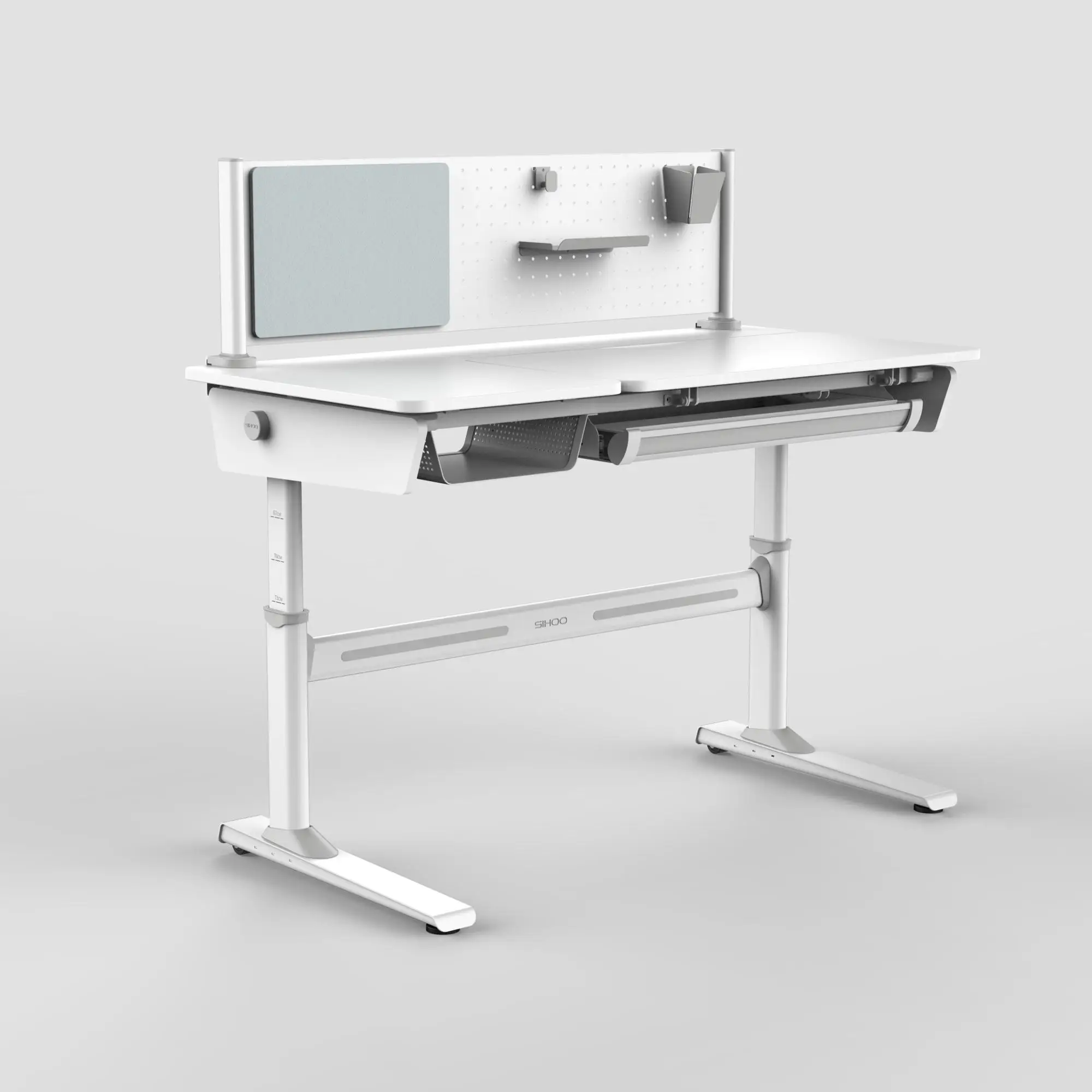 China Multifunctional surface height adjustable kids homework table study table and chair for children