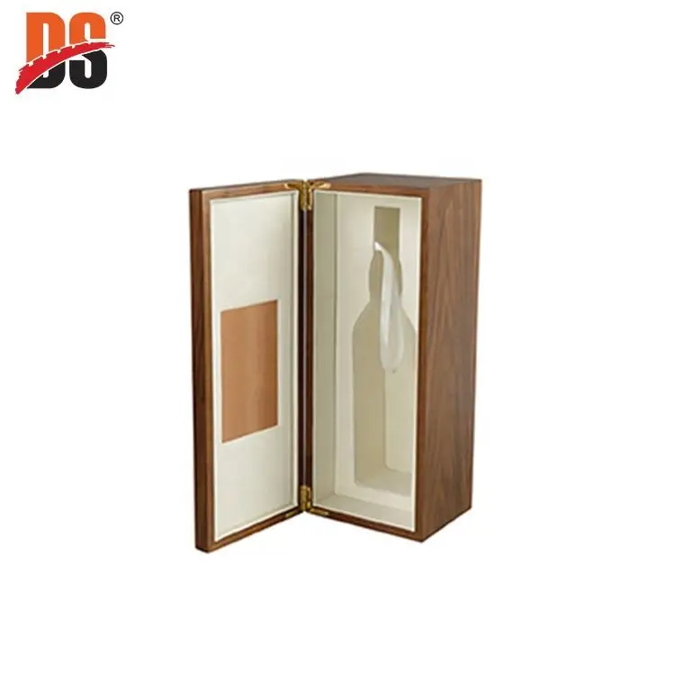 Luxury Branded Safety Packaging MDF Laser Engraving Champagne EVA Walnut Wood Handmade Accept Gift Wooden Wine Box