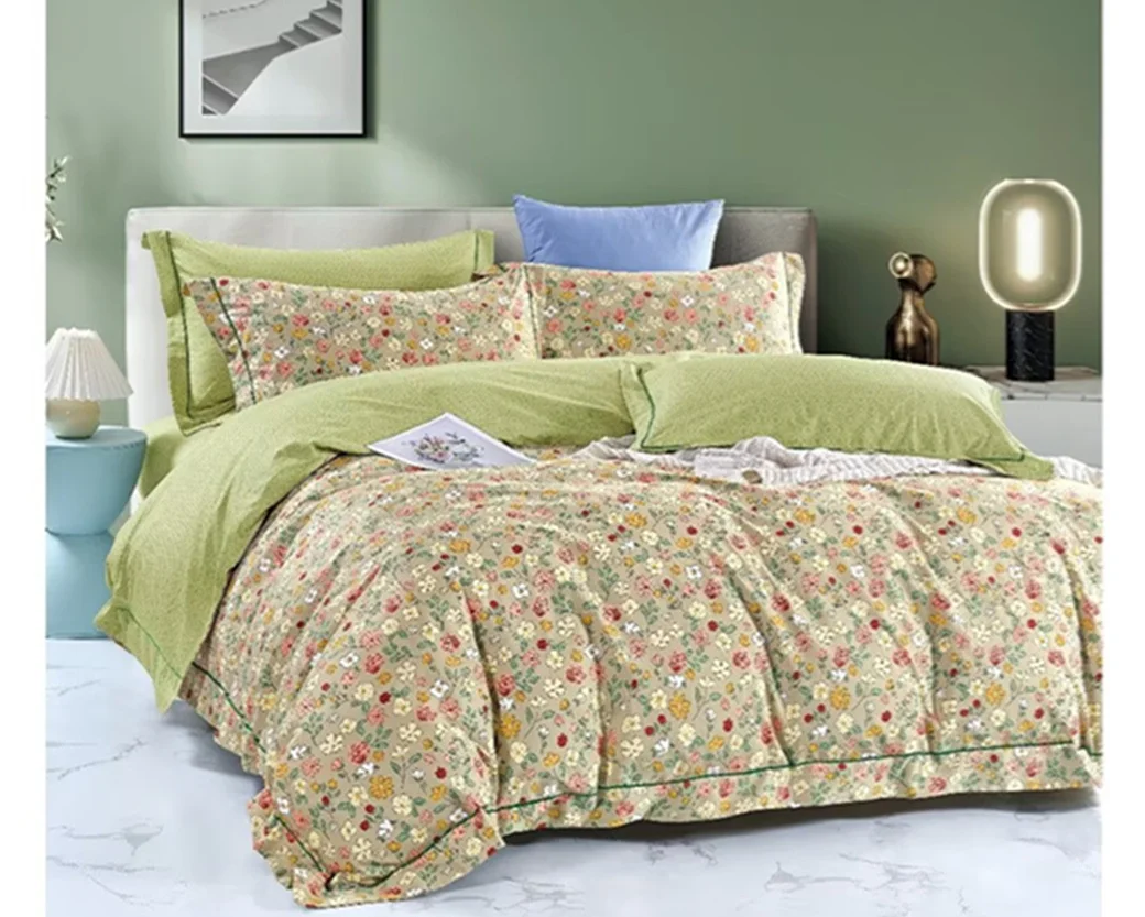 Floral Duvet Comforter Cover Bedding Set King Size-cotton Print Lightweight Elegant Aesthetic Microfiber Bedcovern Resistant