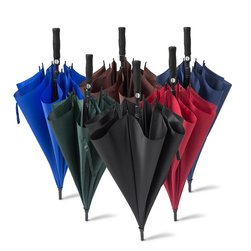 Golf Umbrella Sunny and Rainy BLACK SILVER COATING Golf Umbrella Customize Logo
