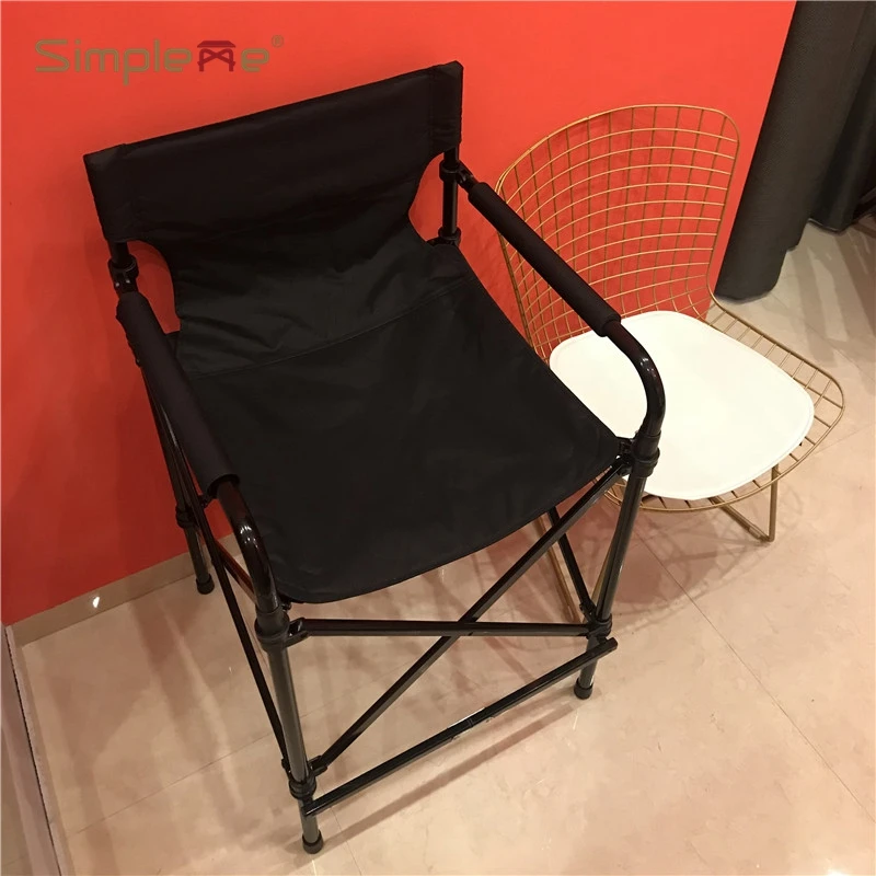 Heavy Duty 28 Inch Custom Beauty Salon Professional Portable Folding Aluminum Makeup Artist Director Chair