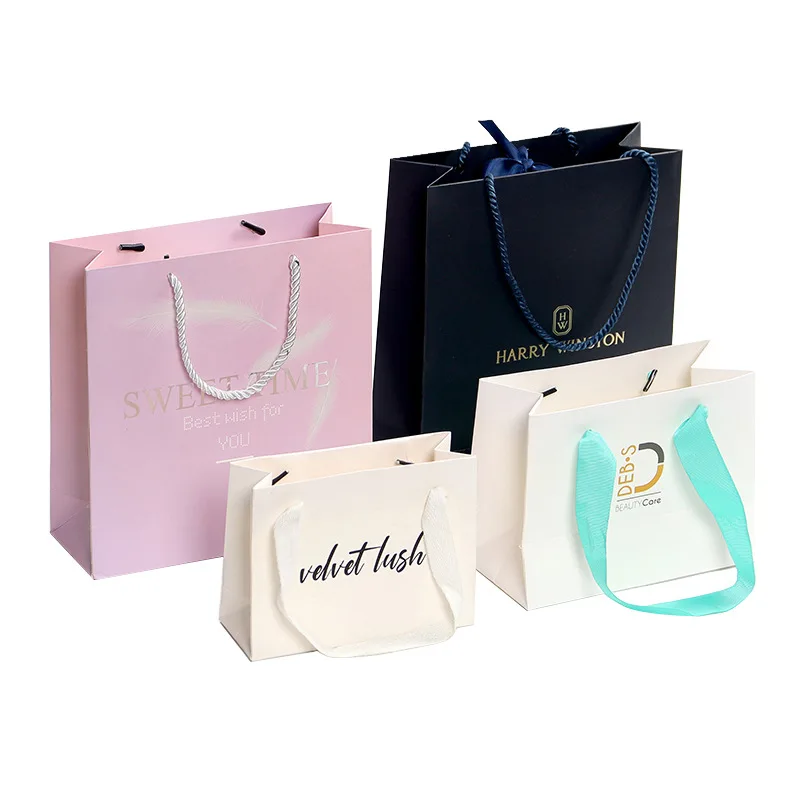 Custom Private Logo Printed handbags for women luxury shopping bag kraft paper bag gift bag Print