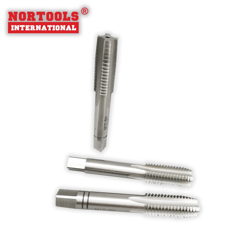 
High Quality DIN352 3PCS HSS straight flute ISO metric coarse thread tools Hand Taps 