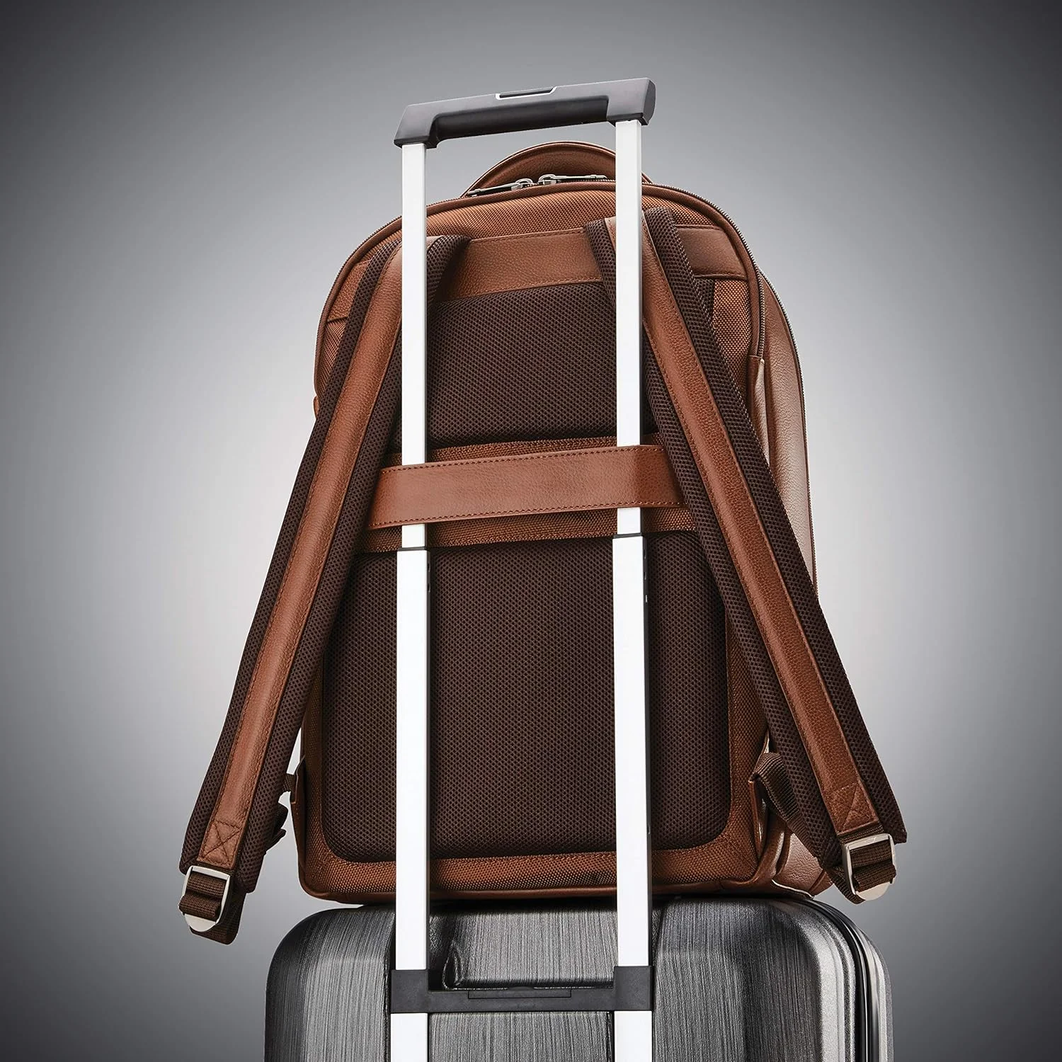 Personal Item Casual PU Leather Daypack Travel Waterproof Backpack Laptop School Student Backpack Bags