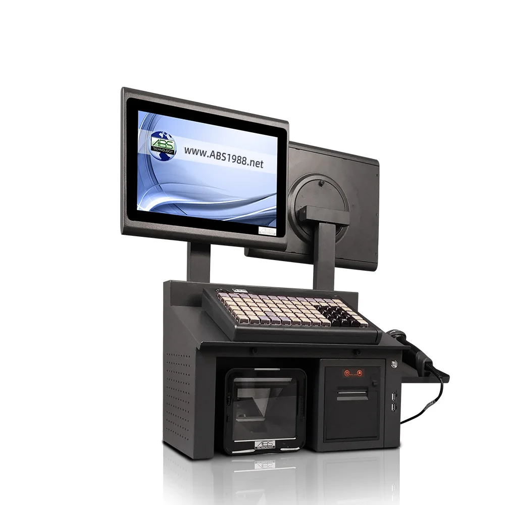 Hot Selling Supermarket Cash Register  with Windows All In One  Pos System and Dual Screen All In One Pos